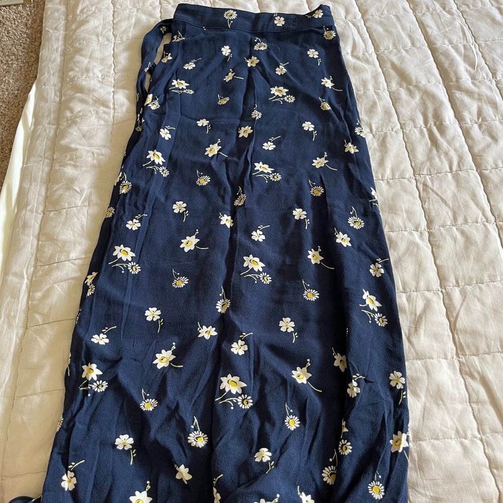 Madewell Floral Tulip Hem Wrap Skirt